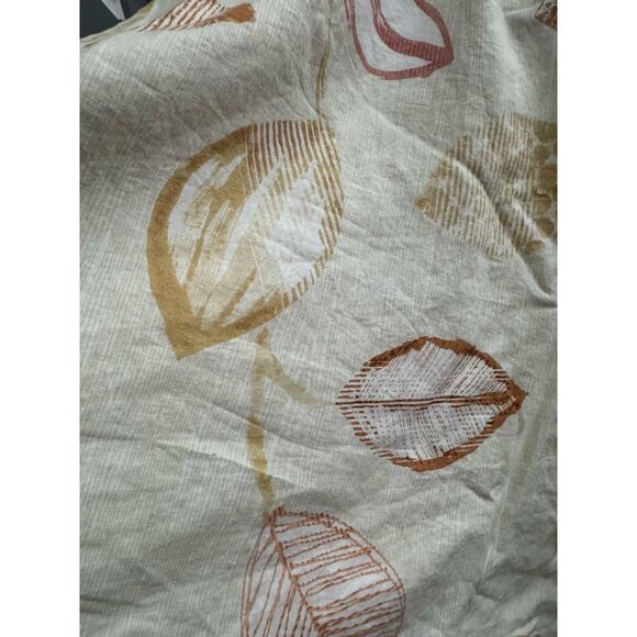 Vintage The Company Store Textured Leaf linen king duvet cover from 2019 - Picture 7 of 12